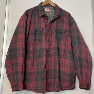 Wrangler Sherpa Lined Flannel Jacket, men’s XL